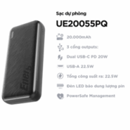 Sạc dự phòng Energizer 20,000mAh /3.7V Li-Polymer – UE20055PQBK