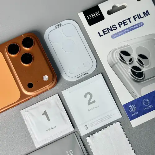 Dán Pet film URR cho cụm camera iPhone 17 Pro/Pro Max